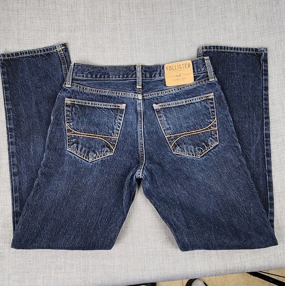 Hollister 100% Cotton Dark Wash Slim Straight Denim Jeans. 30 × 30 - Picture 6 of 7